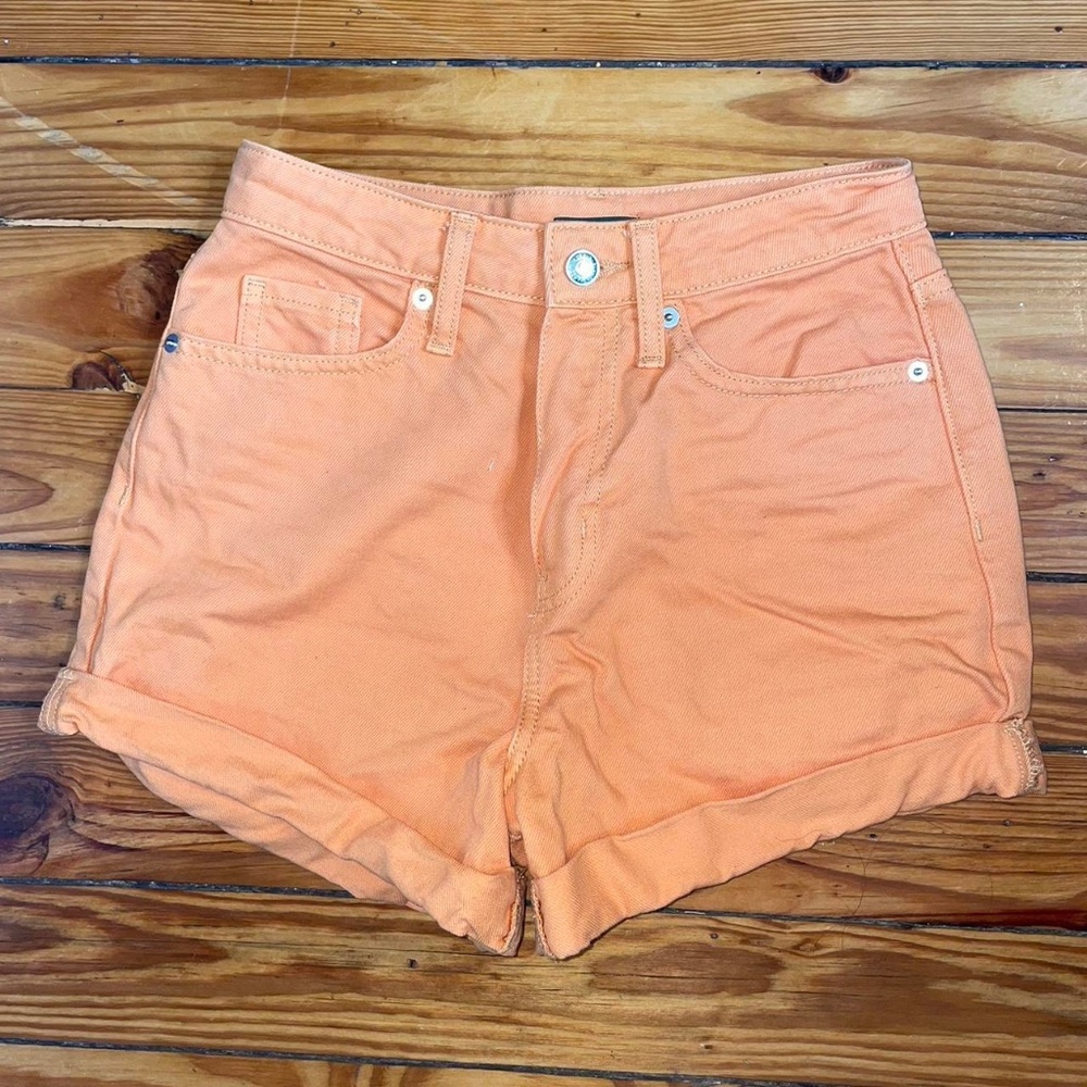 Wild Fable high rise orange mom shorts (size 00/24”)